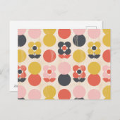 Mid-century modern ventilatorpatroon feestdagenkaart (Voorkant / Achterkant)