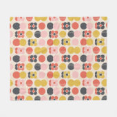 Mid-century modern ventilatorpatroon fleece deken (Voorkant (Horizontaal))