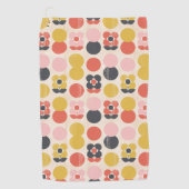 Mid-century modern ventilatorpatroon golfhanddoek (Voorkant)