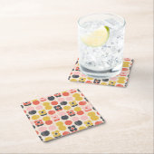 Mid-century modern ventilatorpatroon kartonnen onderzetters (Insitu)