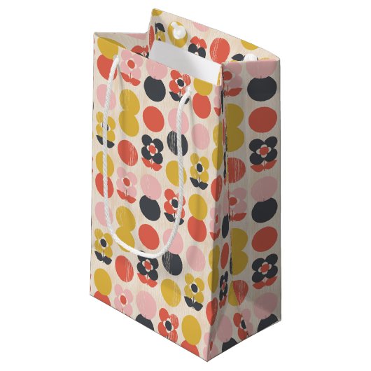 Mid-century modern ventilatorpatroon klein cadeauzakje (Voorkant Gekanteld)