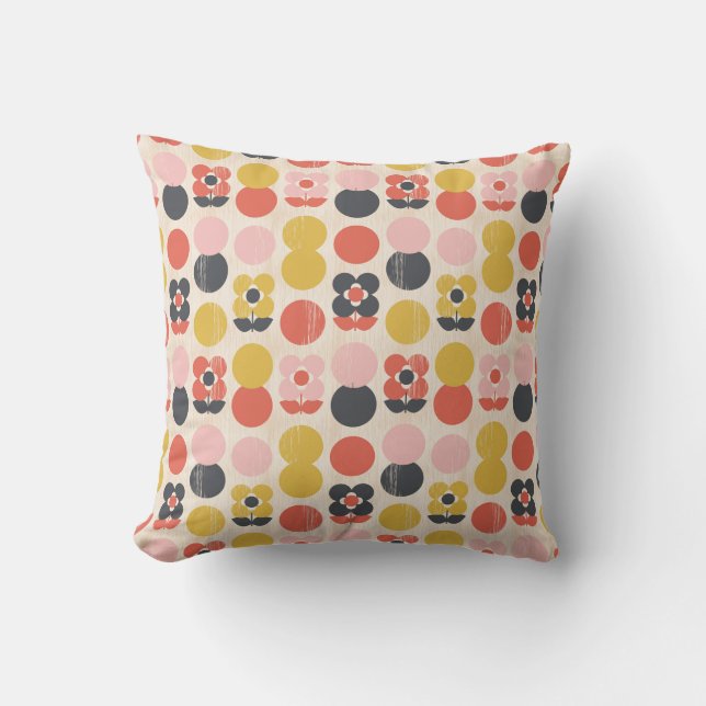 Mid-century modern ventilatorpatroon kussen (Voorkant)