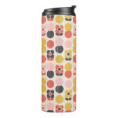 Mid-century modern ventilatorpatroon thermosbeker (Gedraaid links)