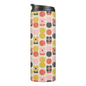 Mid-century modern ventilatorpatroon thermosbeker (Geroteerd rechts)