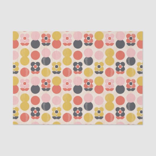 Mid-century modern ventilatorpatroon tissuepapier (Voorkant)