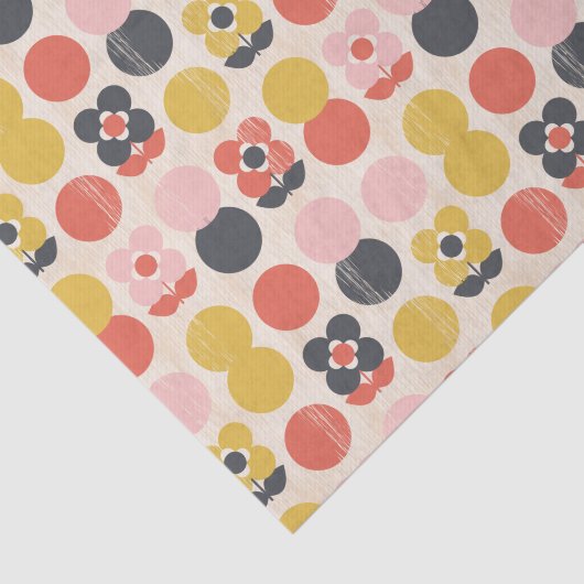 Mid-century modern ventilatorpatroon tissuepapier (Detail)