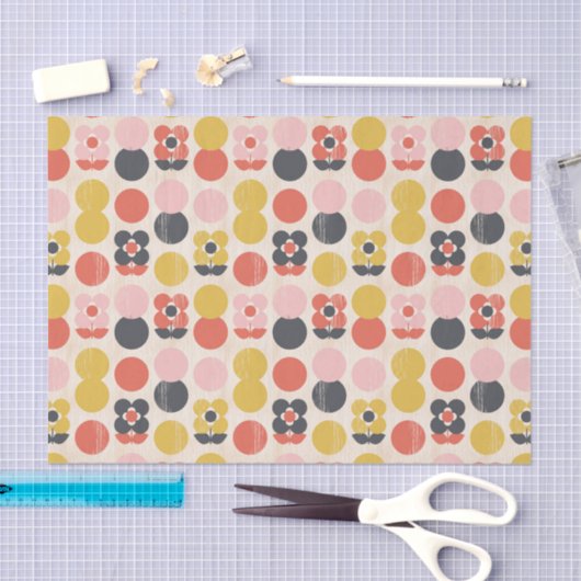 Mid-century modern ventilatorpatroon tissuepapier (Craft)