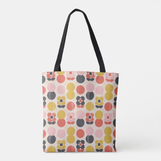Mid-century modern ventilatorpatroon tote bag (Achterkant)