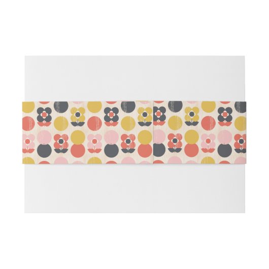 Mid-century modern ventilatorpatroon uitnodigingen wikkel (Achterkant Voorbeeld)