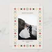 Mid Century Modern Vintage-kerstfotokaart Kaart (Voorkant / Achterkant)