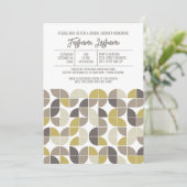 Mid Century Modern Vrijgezellenfeest Goudgrijs Tau Kaart (Staand voorkant)