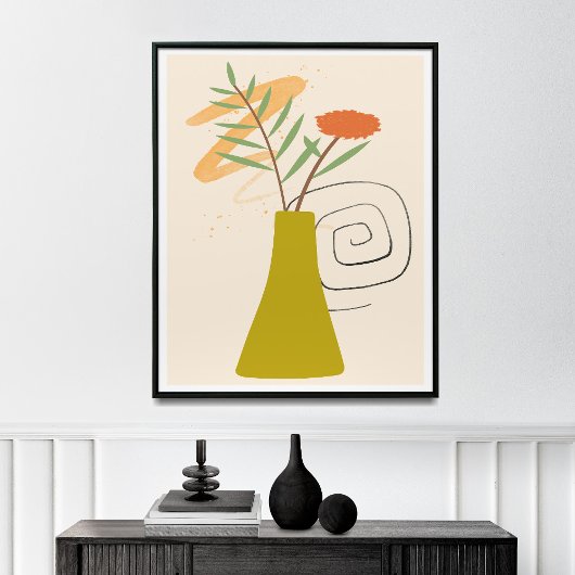 Mid-Century Modern Wall Art, Bohemen Style, Poster