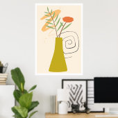 Mid-Century Modern Wall Art, Bohemen Style, Poster (Thuiskantoor)