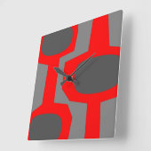 Mid-Century Modern WALL CLOCK Vierkante Klok (Hoek)