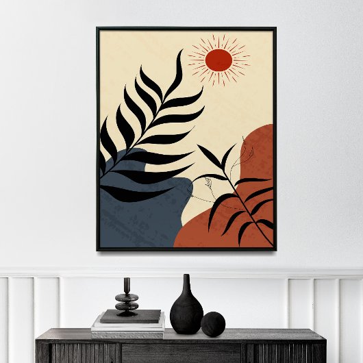 Mid Century Modern Wall Sun Deco Poster
