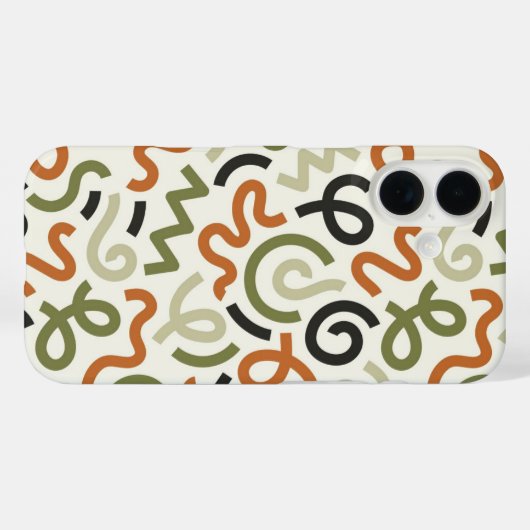 Mid-Century Modern Wavy Abstract Phone Case (Achterkant (horizontaal))