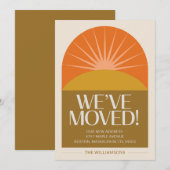 Mid Century Modern We hebben Sunburst-adres verpla Aankondiging (Voorkant / Achterkant)