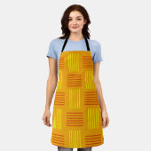 Mid-Century Modern Weave Schort (Gedragen)