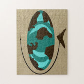 Mid Century Modern Wereldbol Art Jigzaag Puzzle Legpuzzel (Verticaal)