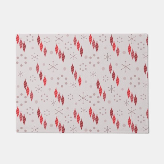 Mid Century Modern Winter Red Deurmat (Voorkant)