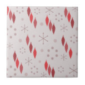 Mid Century Modern Winter Red Tegeltje (Voorkant)