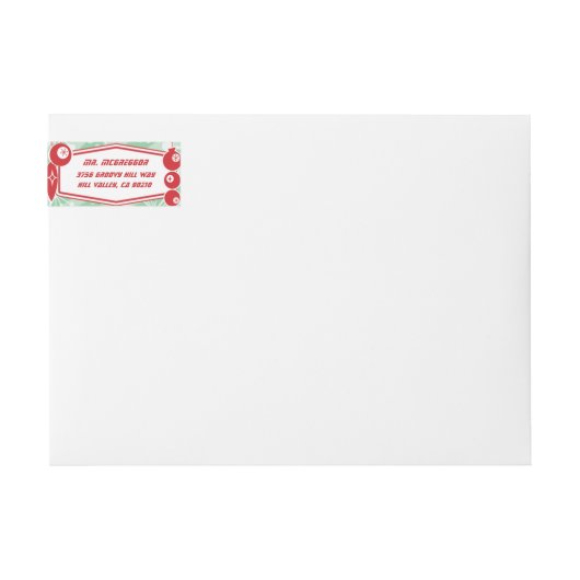 Mid-Century Modern Wraparound Retouradreslabel (Voorkant)