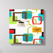 Mid Century Modern Wrapped Canvas Abstract #16 (Voorkant)
