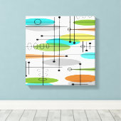 Mid Century Modern Wrapped Canvas Abstract #19 (Insitu (Houten vloer))