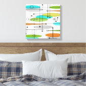 Mid Century Modern Wrapped Canvas Abstract #19 (Insitu (Slaapkamer))