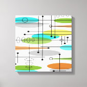 Mid Century Modern Wrapped Canvas Abstract #19 (Voorkant)
