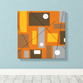Mid Century Modern Wrapped Canvas Abstract #30 (Insitu (Houten vloer))