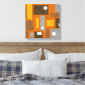 Mid Century Modern Wrapped Canvas Abstract #30 Afdruk (Insitu (Slaapkamer))