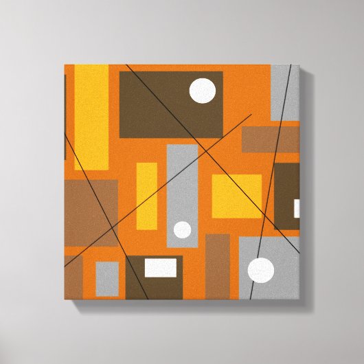 Mid Century Modern Wrapped Canvas Abstract #30 Afdruk (Voorkant)