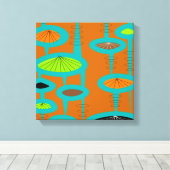 Mid Century Modern Wrapped Canvas Abstract #31 (Insitu (Houten vloer))