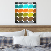 Mid Century Modern Wrapped Canvas Abstract #40 Afdruk (Insitu (Slaapkamer))