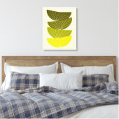 Mid Century Modern Wrapped Canvas Seed Pods 3 Afdruk (Insitu (Slaapkamer))