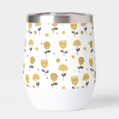 Mid Century Modern Yellow Floral Custom Name (Achterkant)