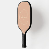 Mid-Century Modern Zoete Perzik | Scriptnaam Pickleball Paddle (Links)