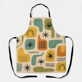 Mid Century Modern Zomer Starburst Magisch Patroon Schort (Voorkant)