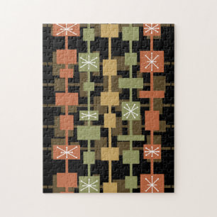 Mid Century Modern zwart veelkleurig Legpuzzel