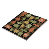 Mid Century Modern zwart veelkleurig Tegeltje (Zijkant)