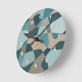 Mid Century Moderne Abstract Ronde Klok (Hoek)