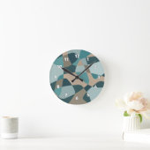 Mid Century Moderne Abstract Ronde Klok (Huis)