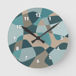 Mid Century Moderne Abstract Ronde Klok