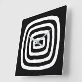 Mid Century Moderne Abstract Vierkante Klok (Hoek)