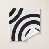 Mid Century Moderne Abstracte Arches zwart-wit Bad Handdoek (Wasdoekje)