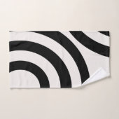 Mid Century Moderne Abstracte Arches zwart-wit Bad Handdoek (Handdoek)