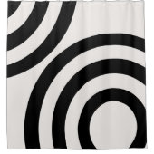 Mid Century Moderne Abstracte Arches zwart-wit Douchegordijn (Voorkant)
