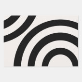 Mid Century Moderne Abstracte Arches zwart-wit Inpakpapier Vel (Voorkant 2)