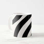 Mid Century Moderne Abstracte Arches zwart-wit Koffiemok (Voorkant links)